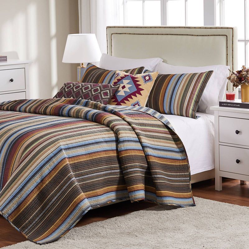 Greenland Home Fashions Durango Quilt Set Earth, 4 of 6