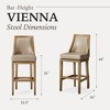 Maven Lane Vienna High Back Vegan Leather Bar Height Bar Stool - 4 of 4