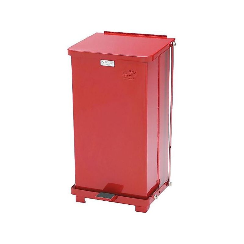 Rubbermaid Commercial Defenders Biohazard Step Can Square Steel 12gal Red ST12EPLRD, 2 of 3