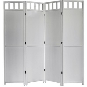 Legacy Decor Screen Room Divider Wicker and Wood Diamond Design - 1 of 4