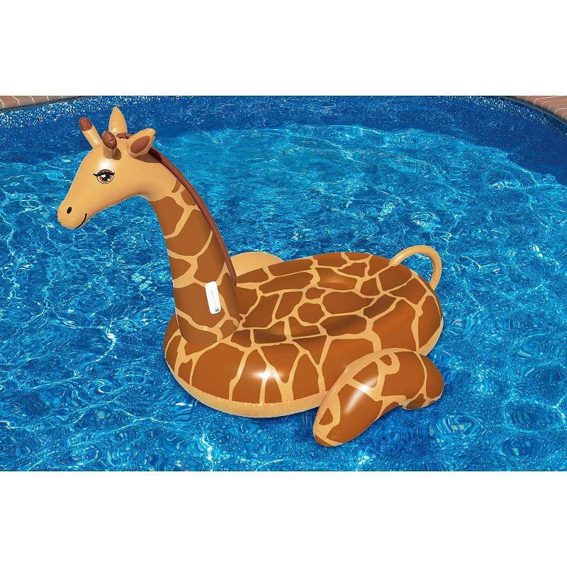 Swimline Giant Inflatable Giraffe Pool Float Floatie Ride-On Lounger, 4 of 5