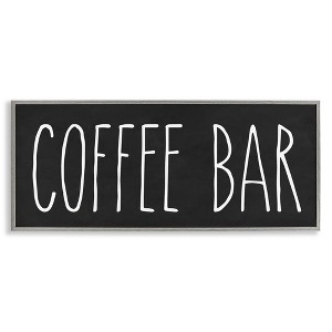 Stupell Industries Coffee Bar Casual Text Typography Kitchen Sign, 13" x 30" - 1 of 4