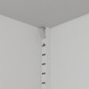 GlasFlength Decorative Storage Cabinets, 2 Shapely Doors with Horizontal Holes, White, 31.5"*15.75"*71" - 3 of 4