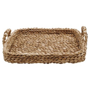 Bankuan Braided Tray with Handles (27"L x 21-1-2" x 4"H) - Storied Home - 1 of 4