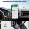 Itopfox Universal Car Phone Holder with Metal Hook Clip, Air Vent Mount for Smartphones, Adjustable Cradle for iPhone Android GPS Devices, Dark Black - 4 of 4