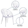 Emma and Oliver Transparent Artistic Oval Shaped Stacking Side Chair - 4 of 4