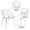 Emma and Oliver Transparent Artistic Oval Shaped Stacking Side Chair - image 4 of 4