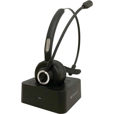 Spracht Mobile Office Headset - Wireless - Bluetooth - 33 ft - Over-the-head - Noise Cancelling Microphone - Black