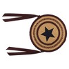 Potomac Jute Applique Star Chair Pad 15 inch Diameter Set of 6 - 2 of 3