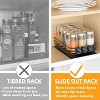 Pull Out Spice Rack Organizer(no jars included) for Cabinet,with Labels,6.5" W x10.75 D x2.5 H, 1 Drawer 1-Tier - 2 of 4