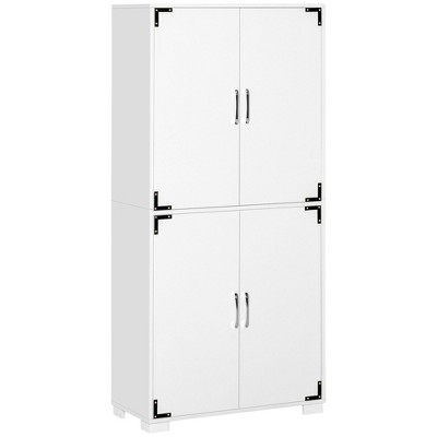 NicBex 63 Inch Tall Kitchen Pantry Storage Cabinet with 4 Doors for Dining Room,Bathroom,Kitchen,White