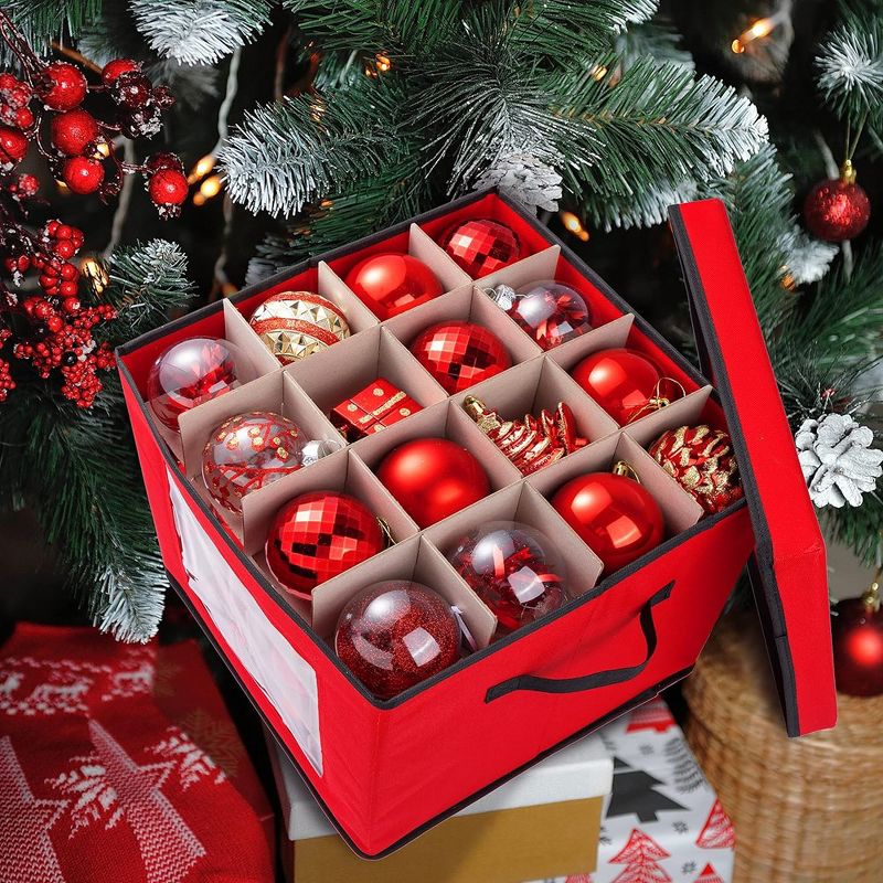 Oxford Christmas Ornament Storage Box, 5 of 8