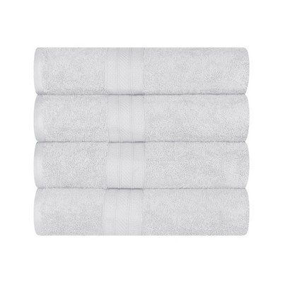 Cotton Solid Highly-Absorbent 4-Piece Bath Towel Set by Blue Nile Mills