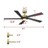 FUFU&GAGA Quiet Ceiling Fan with Sycamore Wood Blades, DC Motor & Remote Control - image 3 of 4