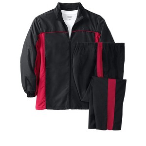 KingSize Men's Big & Tall Long Sleeve Colorblock Tracksuit - 1 of 4