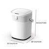 SEVOBAL Indoor Trash Cans Bathroom Small Trash Can 3 Gallon Slim Garbage Bin Wastebasket for Bedroom, Office, Kitchen, White, 10.1"*10.3"*13.6" - 4 of 4