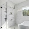 Cobbe Wall Mount Shower Faucet Kit Single Handle with 6 Settings ABS Dual Shower Head and Tub Spout with 59-Inch Hose and Valve Brushed Nickel - 2 of 4