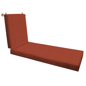 Honeycomb Outdoor Chaise Lounge Cushion - Textured Solid Terracotta - 1 of 4