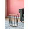 Winnie Occasion Accent Table Black/Gold - A&B Home: Iron & Glass, No Assembly Required - 2 of 4