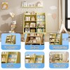 PAGED Wooden Kids Bookshelf Toy Storage Organizer Toddler Baby Sling Bookshelf with Three Deep Storage Sling Pockets for Living Room, Study Room - 3 of 4