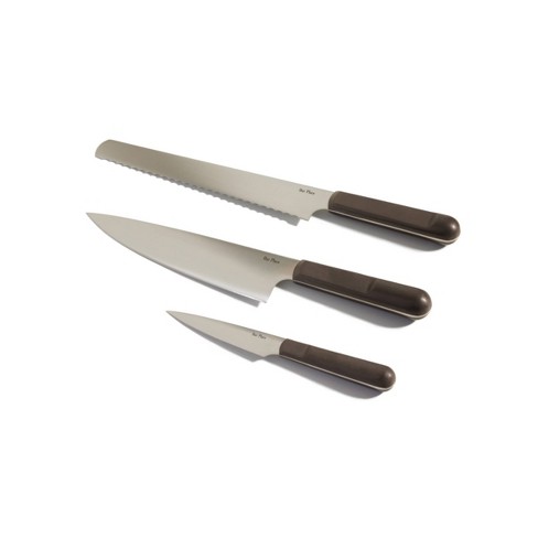Serrated Grey 5-Piece Ceramic Knife Set with 5 inch Serrated Knife, Kitchen Knife Set. Includes 3, 4, 5, 6 Ceramic Knives, Matching Sheaths and A