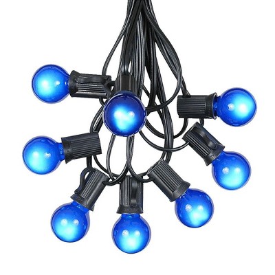 Novelty Lights 25 Feet Blue G30 Globe Outdoor Patio String Lights ...