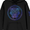 Marvel's Avengers Classic Black Panther Dyed Tribal Logo Long Sleeve Black Adult Hooded Sweatshirt-6XL - 2 of 4