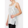 Women's Sequin & Chiffon Tank - Origami - 2 of 4