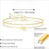 Dainty Initial Heart Gold Bracelets for Women Trendy, 14K Real Gold Letter Charm Bracelet Jewelry - 3 of 4