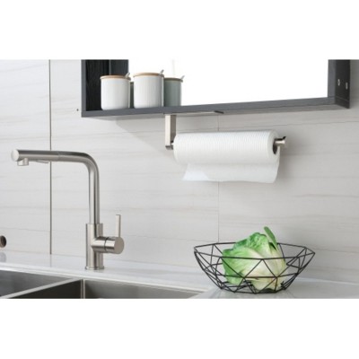 2-Pack 12 Inch Stainless Steel Kitchen Paper Towel Holders, Self-Adhesive or Screw Mount