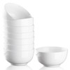 Soup/Cereal Bowls Set of 8, White Ceramic Bowls, Porcelain Bowls for Kitchen Dessert Rice Side Dish Snack Soup Fruits Cereal Ice Cream - 2 of 4