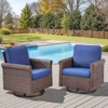 Outdoor Patio Furniture Set All Weather PE Rattan Conversation Set - 2 of 4