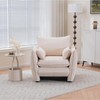 Dolonm Sharp-Angle Chair Chenille Modern Accent Seat, Ergonomic Design Easy Assembly for Living Room Bedroom Office - 3 of 4
