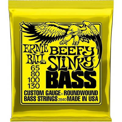 Ernie Ball Beefy Slinky Nickel Wound Electric Bass Guitar Strings - 65-130 Gauge