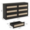 Bedroom Dresser for Small Spaces, Rattan 6 Drawer Dressers - 2 of 4