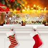 Merry Christmas Stocking Holders Set of 2 - Christmas Reindeer Mantle Stocking Hangers Home Holiday Décor - 3 of 4