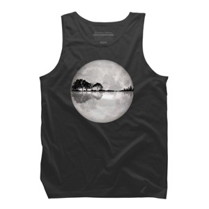 Men's Design By Humans Moonlight Nature Guitar II By Maryedenoa Tank Top - 1 of 3