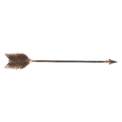 27.5" Metal Arrow Wall Décor Distressed Rust Finish - 3R Studios