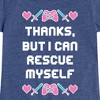 Girls' - Instant Message - Rescue Myself Fitted Short Sleeve Graphic T-Shirt - 2 of 4