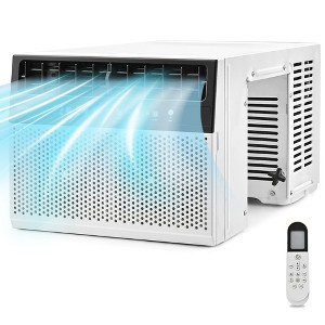 Costway 8100 BTU (12000 BTU Ashrae) Window Air Conditioner with Remote, LED Control Panel, up to 400 Sq.Ft. - 1 of 4