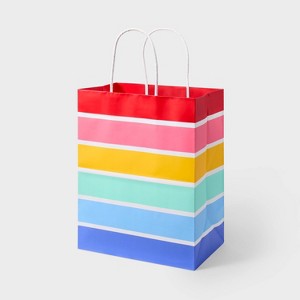 Striped Small Gift Bag - Spritz™ - 1 of 3