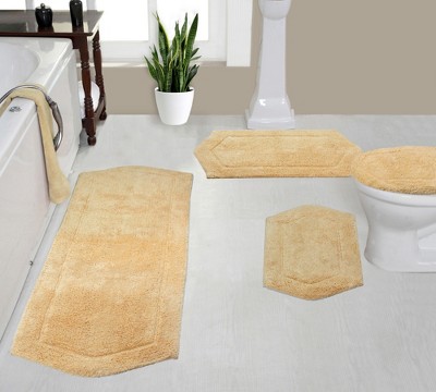 Waterford Collection Cotton Tufted Set of 4 Bath Rug Set - Home Weavers