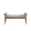 Mason Accent Bench Tan: Ink+Ivy Upholstered Narrow Bedroom Bench, Acrylic & Wood Frame, Ottoman Style - 2 of 4