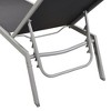 vidaXL Sun Loungers 2 pcs with Table Steel and Textilene Black - 4 of 4