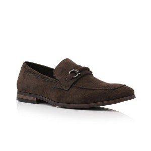 Ferro Aldo Mens Demitri MFA19683 Classic Moc-toe Penny Loafers with decorative buckle - 1 of 4