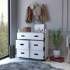 SKRAN Simple Dresser, 5 Drawer Bedroom Storage Cabinet with One Double Drawer and Four Single Drawers and Handles for living rooms - 2 of 4