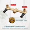 WOWOW 2-Handle Wall-Mount Brass Roman Tub Faucet with Long Spout Reach in Brushed Nickel (Valve Included) - 4 of 4