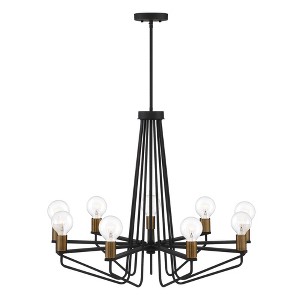 Designers Fountain Ravella 9 - Light Chandelier in  Black - 1 of 3