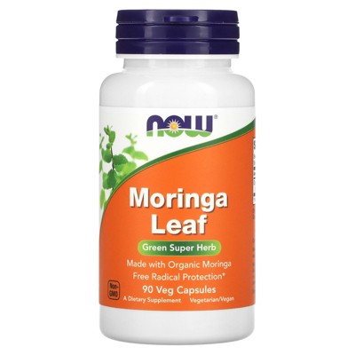 NOW Foods Moringa Leaf, 400 mg, 90 Veg Capsules