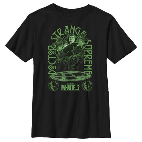 Boy s Marvel What If Supreme Strange T shirt Black Small